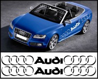Audi Ringe 2 Stück Aufkleber Sticker Audi Schaten Ringe Quattro A1 A2 A3 A4 A5 A6 A7 A8 R8 S4 RS4 S3 RS3 S5 S8 S6 RS6 Q7 Q5 Q3